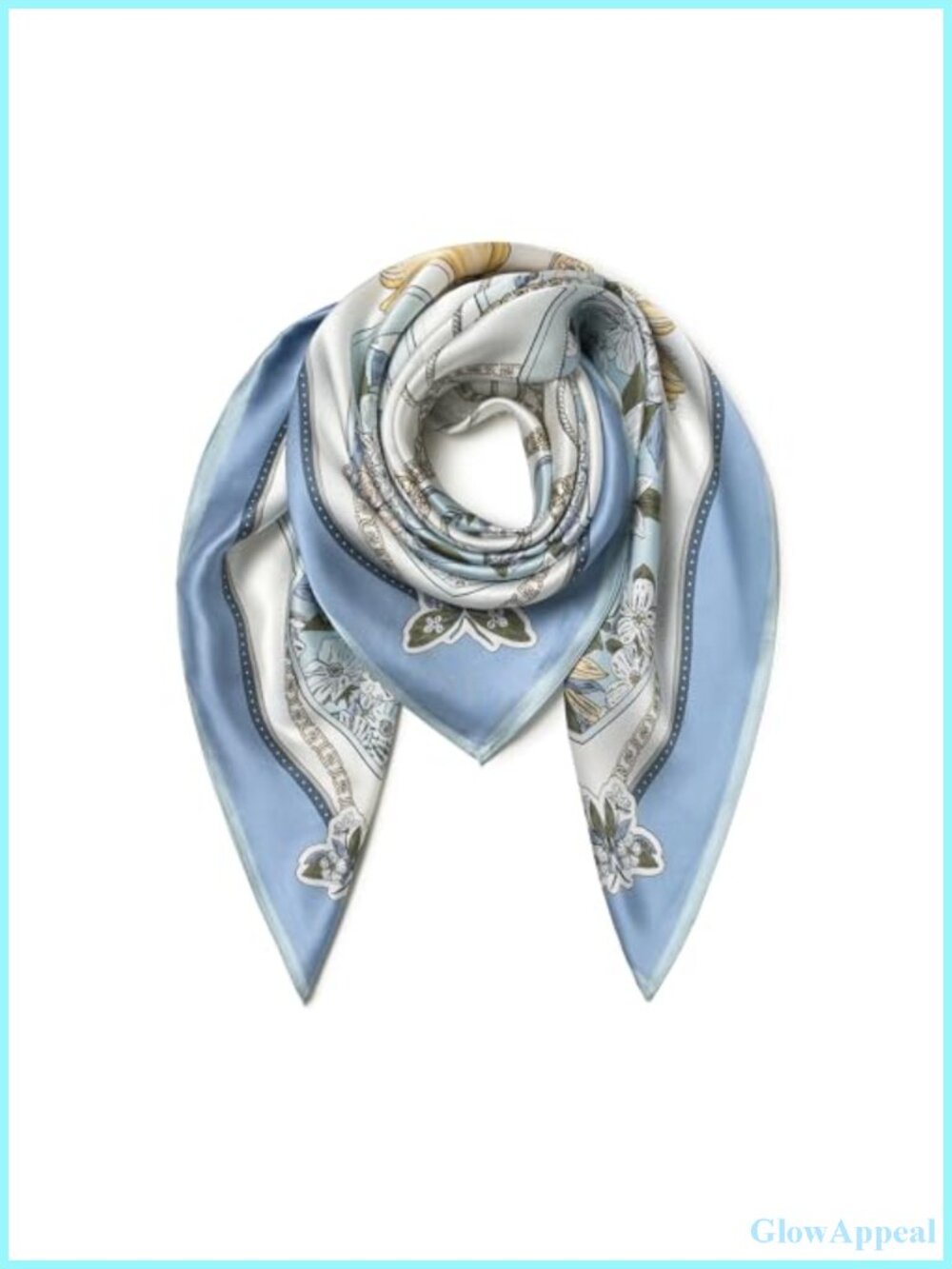 100% Mulberry Silk Scarf 35" Square Lightweight Headscarf Gift